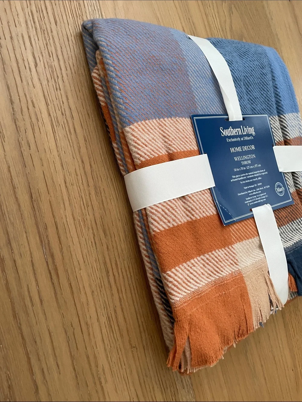 Southern Living 100% Cotton Wellington Throw, NWT